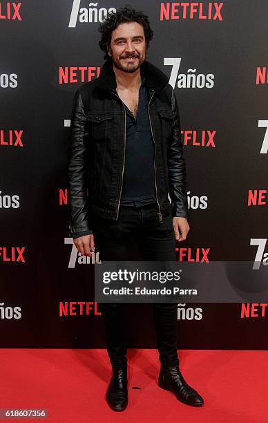 Actor Jose Manuel Seda attends the '7 anos' photocall at Capitol cinema on October 27, 2016 in Madrid, Spain.