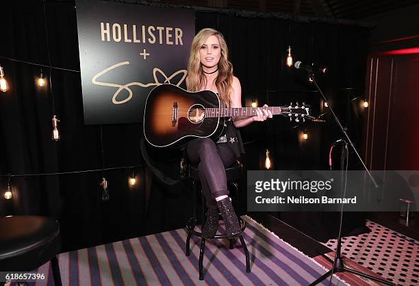 Sydney Sierota performs at Hollister Co. X Sydney Sierota Kickoff Event at Hollister Soho on October 27, 2016 in New York City.