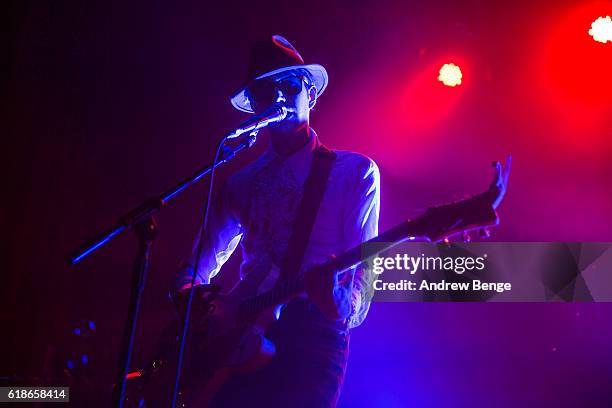 Ezra Furman performs as Delmore Huggs at The O2 Ritz Manchester on October 27, 2016 in Manchester, England.