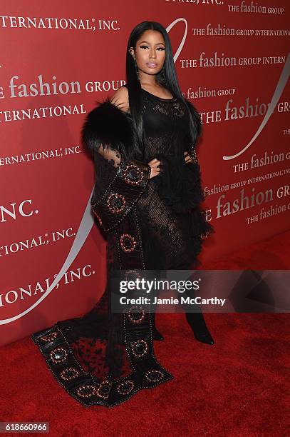 Nicki Minaj attends 2016 Fashion Group International Night Of Stars Gala at Cipriani Wall Street on October 27, 2016 in New York City.