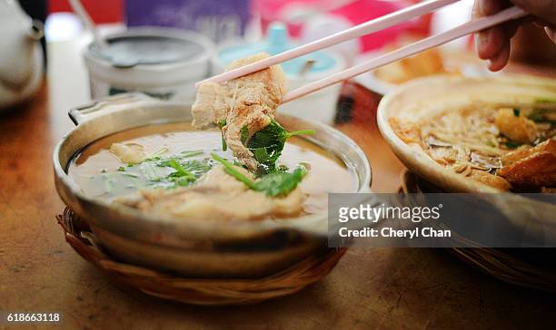 bak kut teh - singapore food stock pictures, royalty-free photos & images