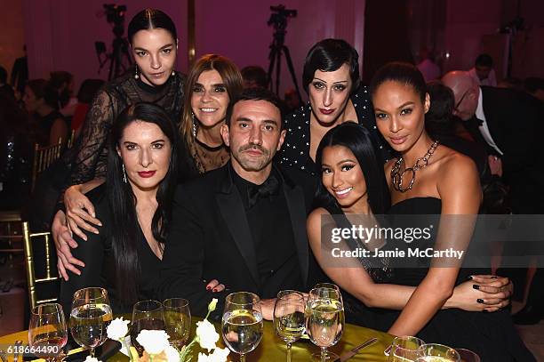 Marina Abramovic, Mariacarla Boscono, Carine Roitfeld, Riccardo Tisci, Ladyfag, Nicki Minaj, and Joan Smalls attend 2016 Fashion Group International...