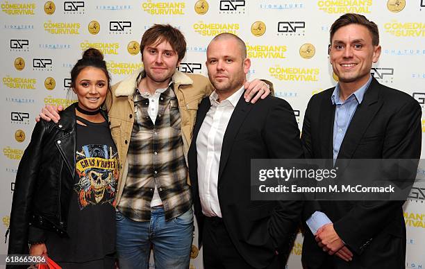 Clair Meek, James Buckley, Mark Murphy and James Mullinger attend the photocall for "The Comedian's Guide To Survival" at Vue Piccadilly on October...