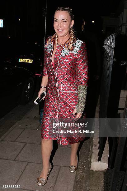 Meg Matthews at Mark's Club on October 27, 2016 in London, England.