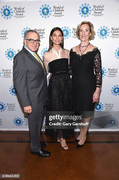 World of Children Award Co-Founder & 2016 Alumni Honors Co-Chair Harry Leibowitz, model Lily Aldridge and World of Children Award Co-Founder & 2016...
