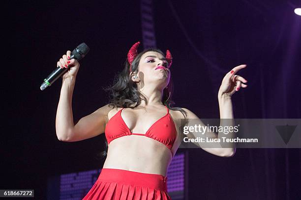 Charli XCX performs at the Kiss FM Haunted House Party at SSE Arena on October 27, 2016 in London, England.