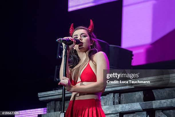 Charli XCX performs at the Kiss FM Haunted House Party at SSE Arena on October 27, 2016 in London, England.