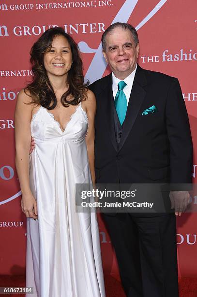 Muguette Petoe and Harvey Russack attend 2016 Fashion Group International Night Of Stars Gala at Cipriani Wall Street on October 27, 2016 in New York...