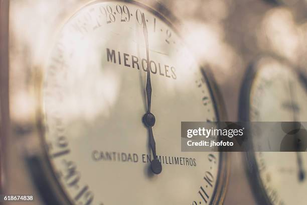 parc de can solei - rain gauge stock pictures, royalty-free photos & images