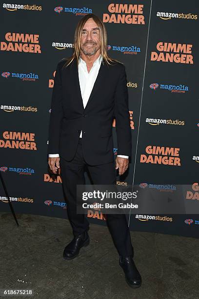 Singer-songwriter Iggy Pop attends the "Gimme Danger" New York Premiere at Metrograph on October 27, 2016 in New York City.