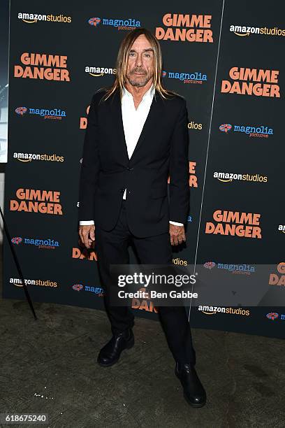 Singer-songwriter Iggy Pop attends the "Gimme Danger" New York Premiere at Metrograph on October 27, 2016 in New York City.