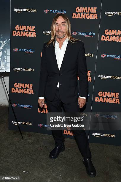 Singer-songwriter Iggy Pop attends the "Gimme Danger" New York Premiere at Metrograph on October 27, 2016 in New York City.