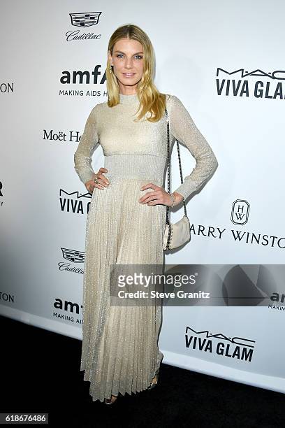 Model Angela Lindvall attends amfAR's Inspiration Gala Los Angeles at Milk Studios on October 27, 2016 in Hollywood, California.
