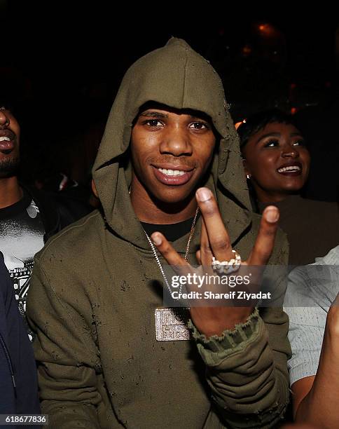 Boogie Wit Da Hoodie attends A Boogie Wit Da Hoodie "TBA" Listening Party at The Jane Ballroom on October 26, 2016 in New York City.