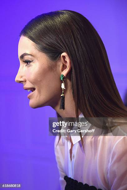 Award recipient, model Lily Aldridge attends the 2016 World Of Children Awards ceremony at 583 Park Avenue on October 27, 2016 in New York City.