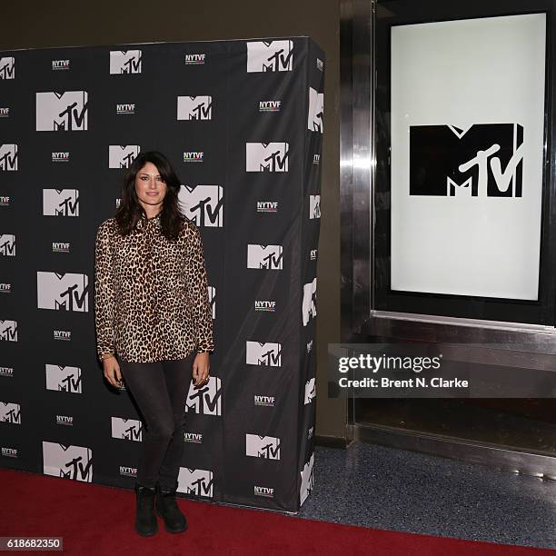 Actress Scout Durwood attends "The Struggle Is Real: Gender, Race, Entrepreneurship and the Women of MTV" during the 12th Annual New York Television...