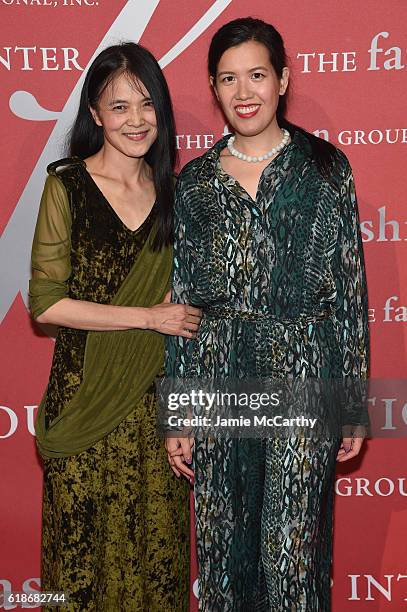 Way Zen and Alice Chin attend 2016 Fashion Group International Night Of Stars Gala at Cipriani Wall Street on October 27, 2016 in New York City.