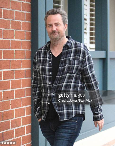 Actor Matthew Perry is seen on October 27, 2016 in Los Angeles, California.