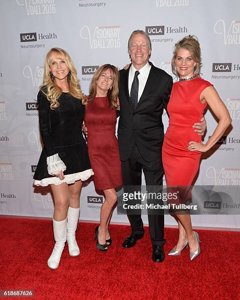 Producer Joan Dangerfield, Colleen Martin, Dr. Neil Martin and guest attend the UCLA Department of Neurosurgery Visionary Ball 2016 at the Beverly...