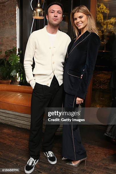 Tom Van Thorpe and Maryna Linchuk attend MATCHESFASHION.COM x Roksanda Dinner at Le Turtle on October 27, 2016 in New York City.