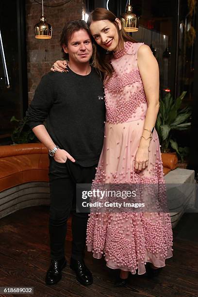 Roksanda Ilincic and Christopher Kane attend MATCHESFASHION.COM x Roksanda Dinner at Le Turtle on October 27, 2016 in New York City.