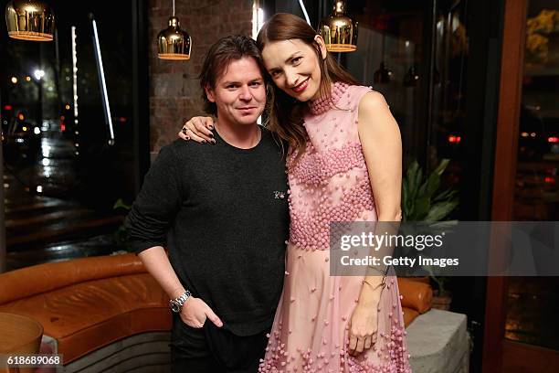 Roksanda Ilincic and Christopher Kane attend MATCHESFASHION.COM x Roksanda Dinner at Le Turtle on October 27, 2016 in New York City.