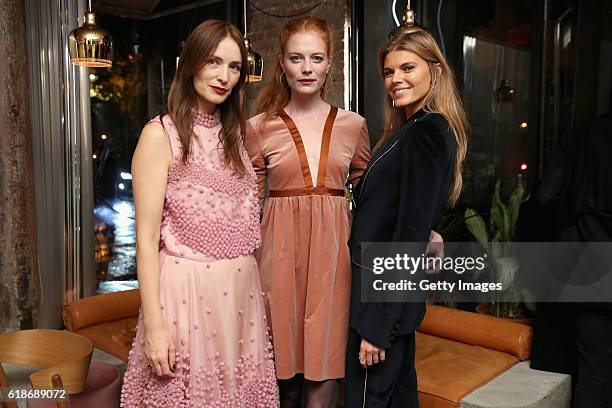 Roksanda Ilincic, Jessica Joffe, and Maryna Linchuk attend MATCHESFASHION.COM x Roksanda Dinner at Le Turtle on October 27, 2016 in New York City.