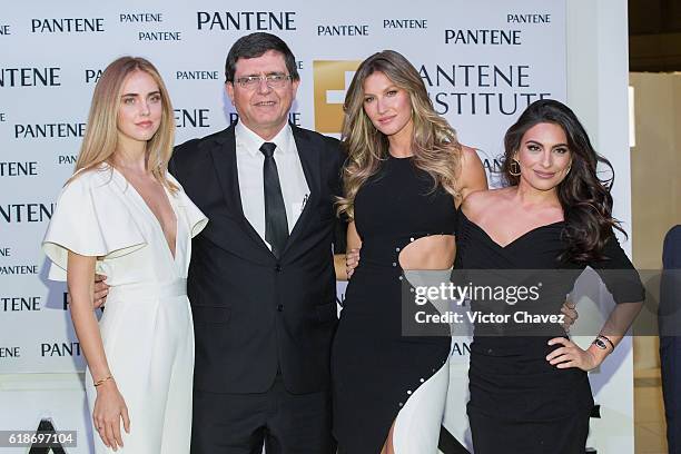 Pantene ambassadress Chiara Ferragni, Procter & Gamble Mexico Director, Marcio Andreazzi, Gisele Bundchen and Ana Brenda Contreras attend the Pantene...