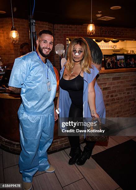 Cory Eps and Tracy DiMarco attend the Fresco Da Franco Halloween Ball at Fresco Restaurant on October 27, 2016 in Montclair, New Jersey.