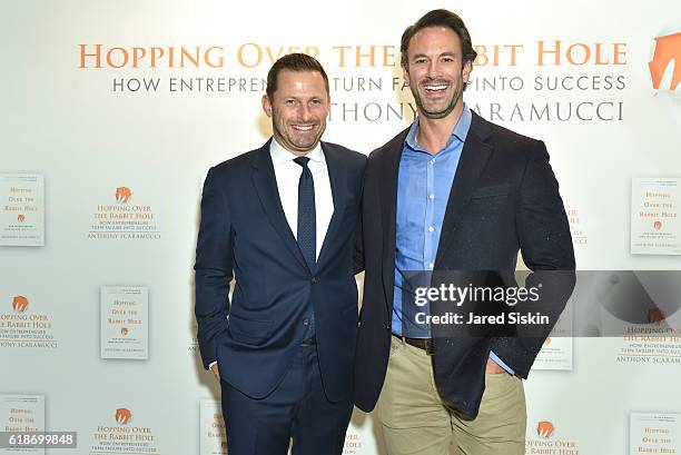 Julian Jager and Bryan Gronko attend "Hopping Over the Rabbit Hole" Anthony Scaramucci Book Party on October 27, 2016 in New York City.