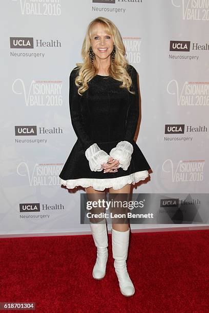 Producer Joan Dangerfield arrives at the Visionary Ball 2016 at the Beverly Wilshire Four Seasons Hotel on October 27, 2016 in Beverly Hills,...