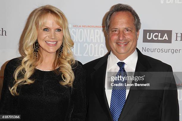 Producer Joan Dangerfield and Actor Jon Lovitz arrive at the Visionary Ball 2016 at the Beverly Wilshire Four Seasons Hotel on October 27, 2016 in...