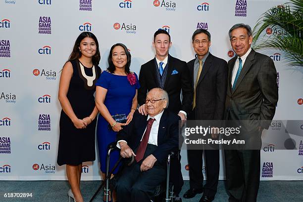 Pei and Family attend Asia Society Asia Game Changer Awards and Gala Dinner 2016 at United Nations on October 27, 2016 in New York City.