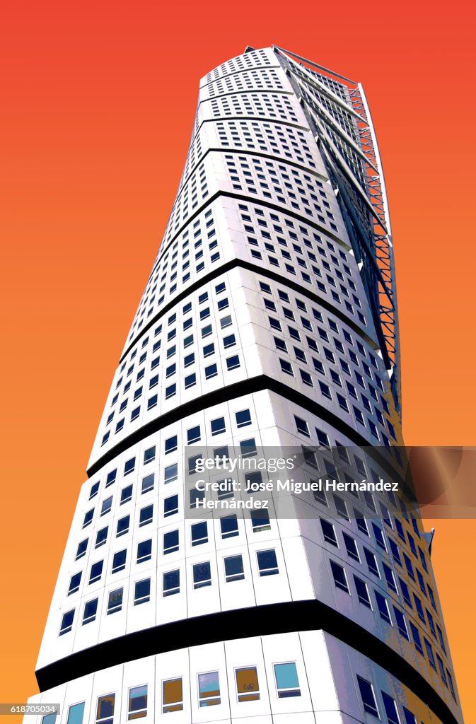 Turning Torso Malmo Illustration