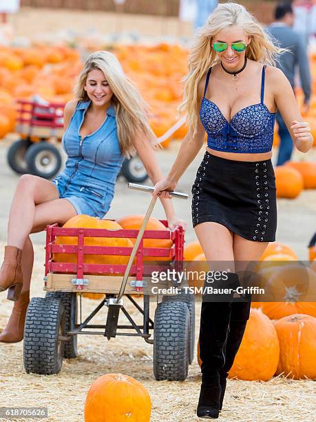 Bri Teresi and sister Katie Teresi are seen on October 27, 2016 in Los Angeles, California.