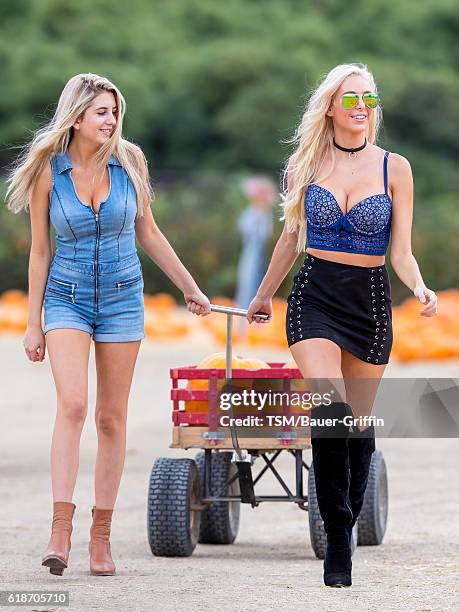 Bri Teresi and sister Katie Teresi are seen on October 27, 2016 in Los Angeles, California.