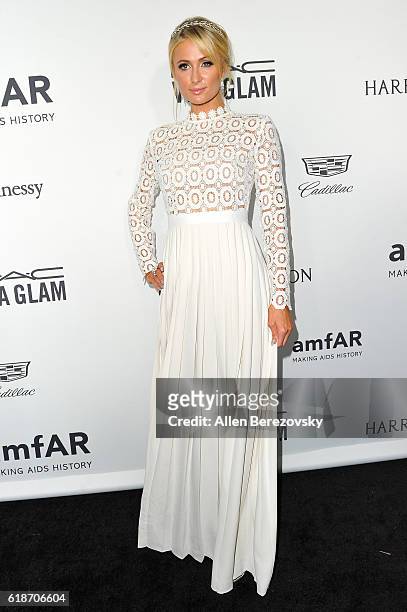 Paris Hilton attends amfAR's Inspiration Gala Los Angeles at Milk Studios on October 27, 2016 in Hollywood, California.