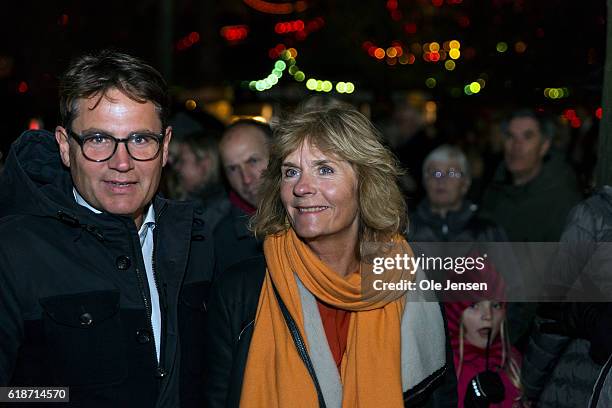 Brian Mikkelsen and wife Eliane Wexøe Mikkelsen arrive to the Alvin Ailey American Dance Theater performance in the Tivoli Concert Hall in Copenhagen...