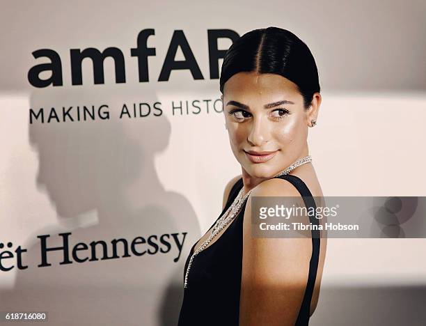 Lea Michele attends the amfAR's Inspiration Gala Los Angeles at Milk Studios on October 27, 2016 in Hollywood, California.
