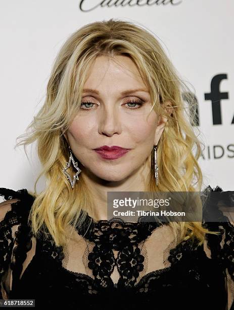 Courtney Love attends the amfAR's Inspiration Gala Los Angeles at Milk Studios on October 27, 2016 in Hollywood, California.