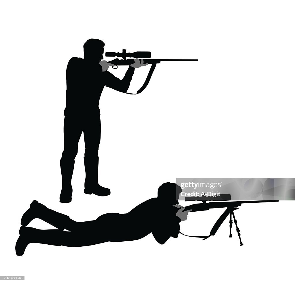 狙いハンターシルエット