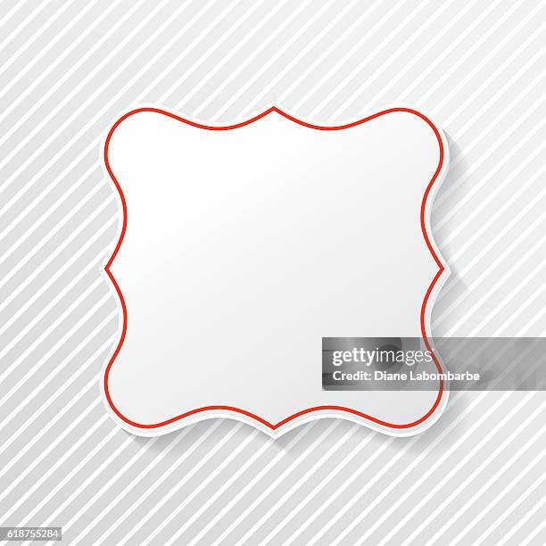 ilustraciones, imágenes clip art, dibujos animados e iconos de stock de insignia o etiqueta vectorial - sombra paralela