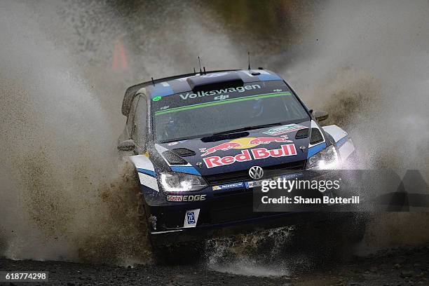 Sebastian Ogier and co driver Julien Ingrassia of France and Volkswagen Motorsport during the FIA World Rally Championship Great Britain Sweet Lamb...