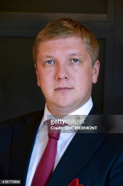 Ukraine's oil and gas company Naftogaz Chief Executive Officer Andriy Kobolyev, poses during an interview, at the Economy Ministry, in Paris, on...