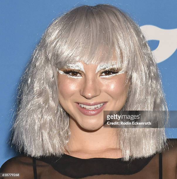 Actress Allie Gonino attends 4th Annual UNICEF Masquerade Ball at Clifton's Cafeteria on October 27, 2016 in Los Angeles, California.