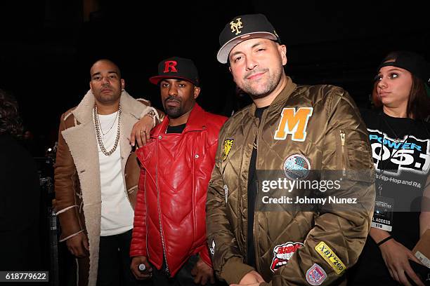 Envy, DJ Clue, and DJ Prostyle attend Power 105.1's Powerhouse 2016 at Barclays Center of Brooklyn on October 27, 2016 in New York City.