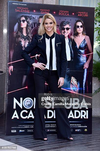 Ria Antoniou attends a photocall for 'Non Si Ruba In Casa Di Ladri' on October 28, 2016 in Rome, Italy.