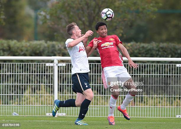 Devonte Redmond of Manchester United during Premier League 2 match between Tottenham Hotspur Under 23s against Manchester United Under 23s at...