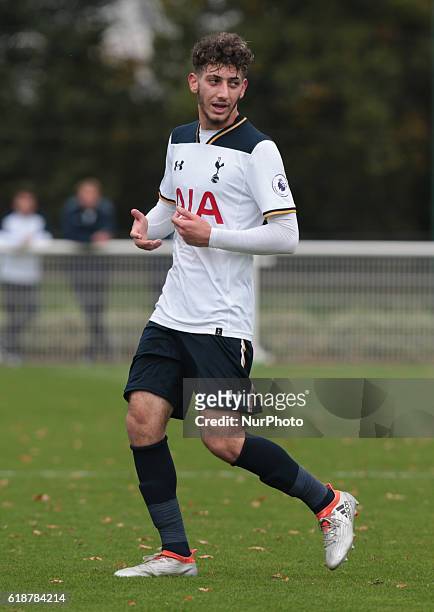 Zenon Stylianides of Tottenham Hotspur during Premier League 2 match between Tottenham Hotspur Under 23s against Manchester United Under 23s at...