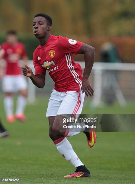 Tosin Kehinde of Manchester United during Premier League 2 match between Tottenham Hotspur Under 23s against Manchester United Under 23s at Tottenham...